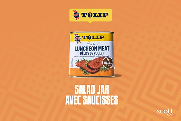 tulip - salad jar with cocktail sausages